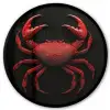 Krab - Rood - Vissen - Schaaldieren Fotolijst rond zonder passe partout klein -3d