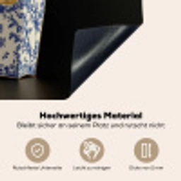 Friet - Porselein - Delfts blauw - Eten Inductie beschemer met haakjes klein -ky-onderkant-de