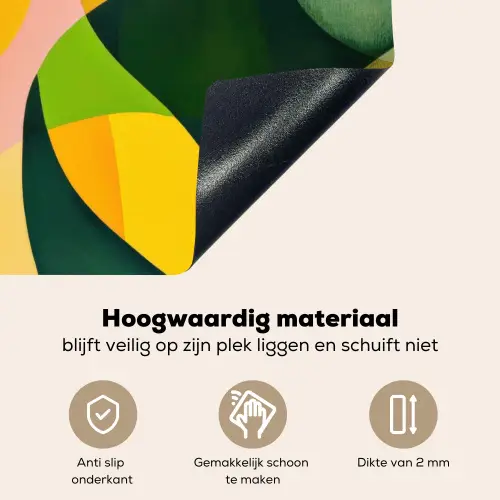 Abstract - Geel - Roze - Groen Inductie beschemer met haakjes klein -ky-onderkant-nl
