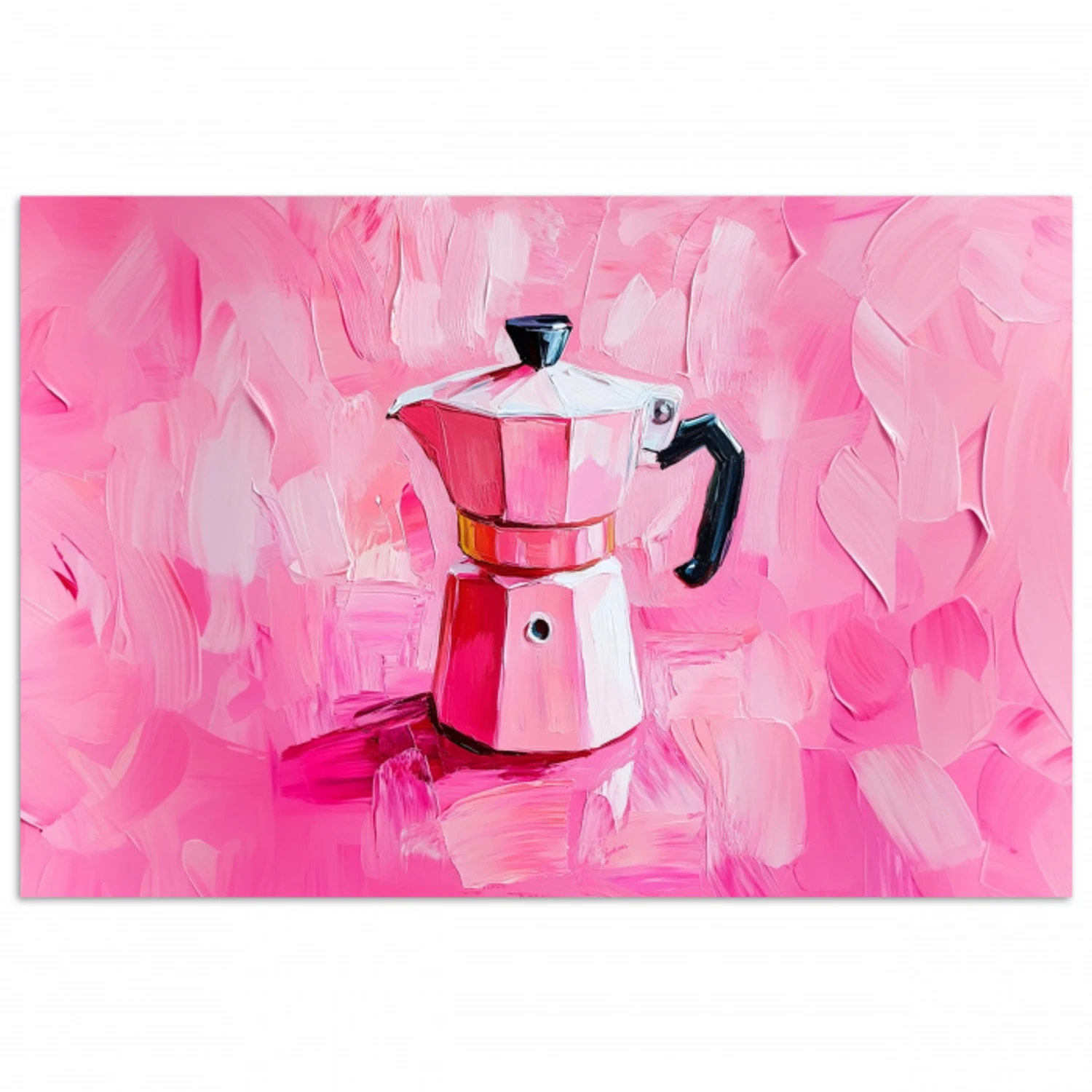 Roze - Verf - Coffee poster papier klein -3d