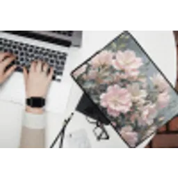 Rozen - Illustratie - Roze laptophoes neopreen klein -bureau