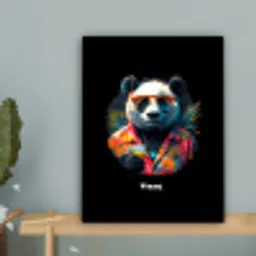 Panda als tropische straatkunst canvas 2cm klein -sfeer4