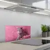 Panter - Luxe - Roze keuken achterwand spatscherm klein -3d_schuin
