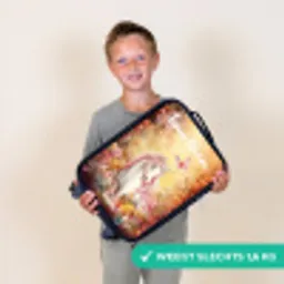 Eenhoorn - Vlinder - Roze - Manen Kinderkoffer - Zwart klein -sfeer4_NL