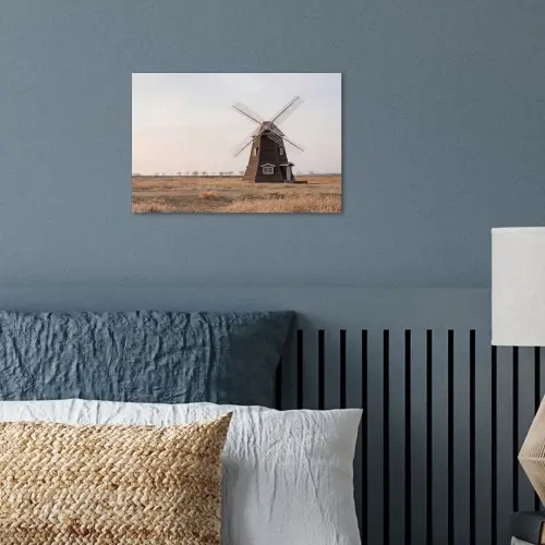 Windmolens - Landschap - Veld poster papier klein -sfeer2