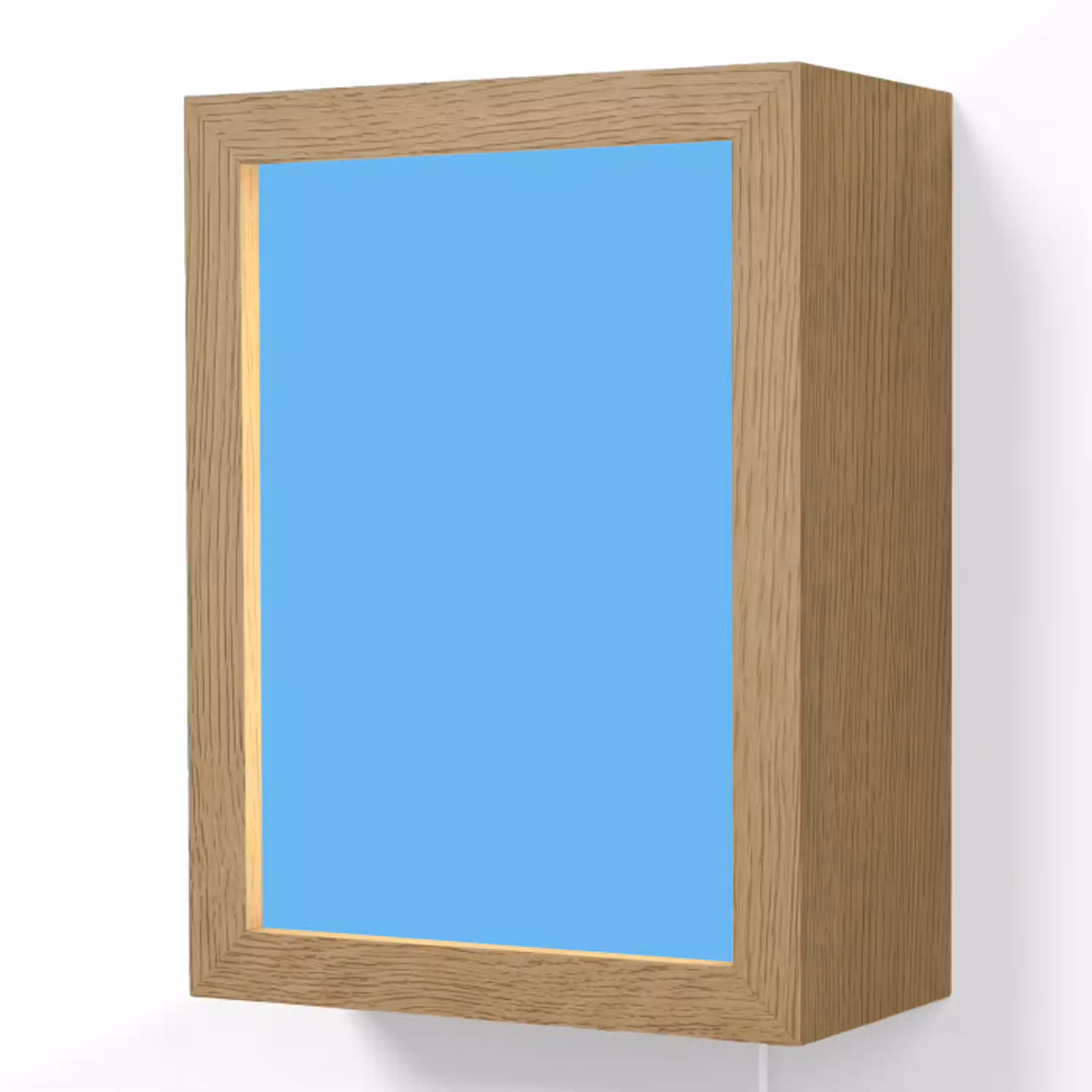 Sky - Blue - Blauw Light Box met kabel (Wandlamp) klein 929 -3d