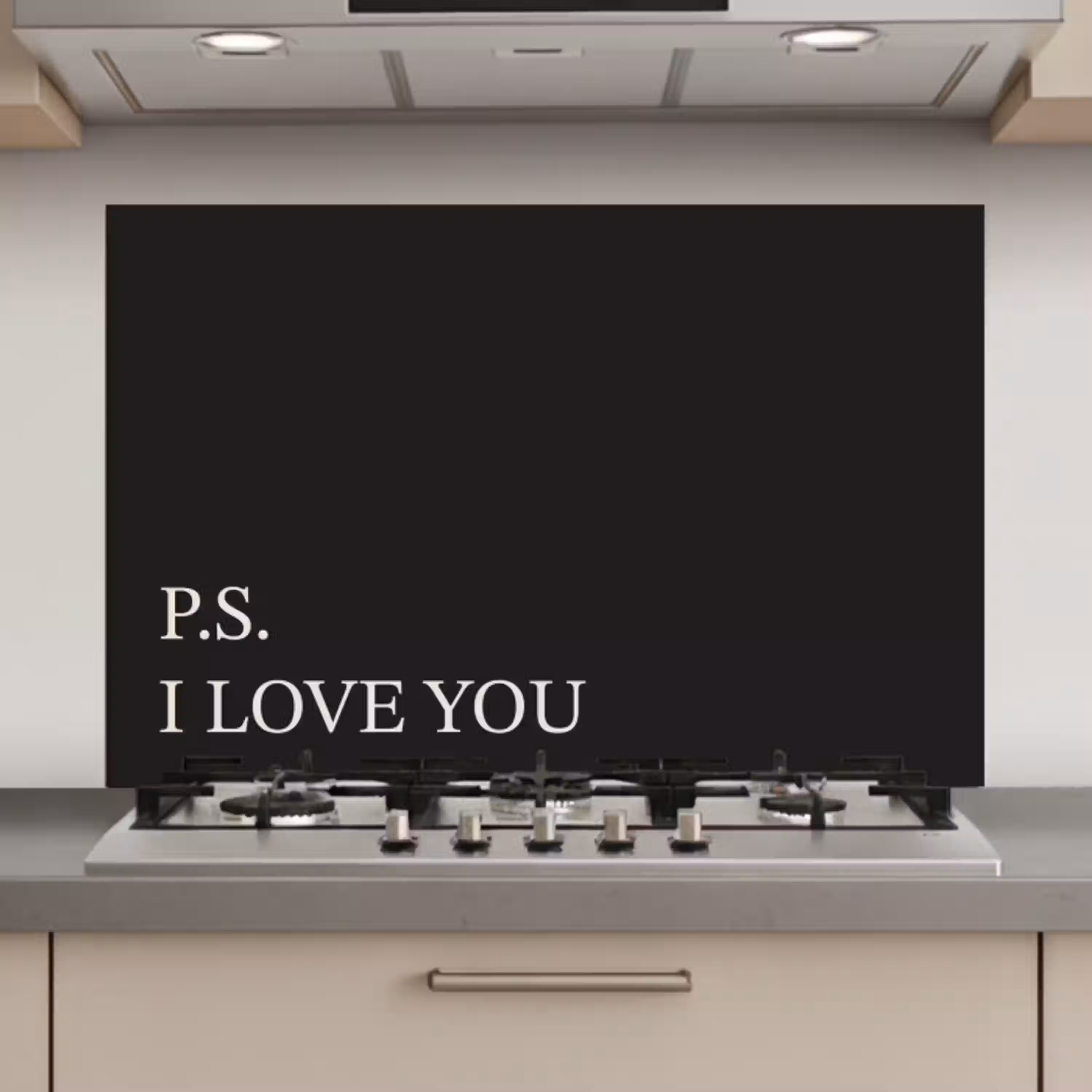 Zwart - Minimalistisch - Valentijn keuken achterwand spatscherm klein -3d_website