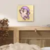 Pinguïn - Rolschaatsen - Geel - Energiek plexiglas 5mm klein -sfeer4