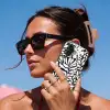Bloemen print - Zwart - Wit - Bladeren Toughcase MagSafe Apple iPhone 17 klein -Sfeer2V