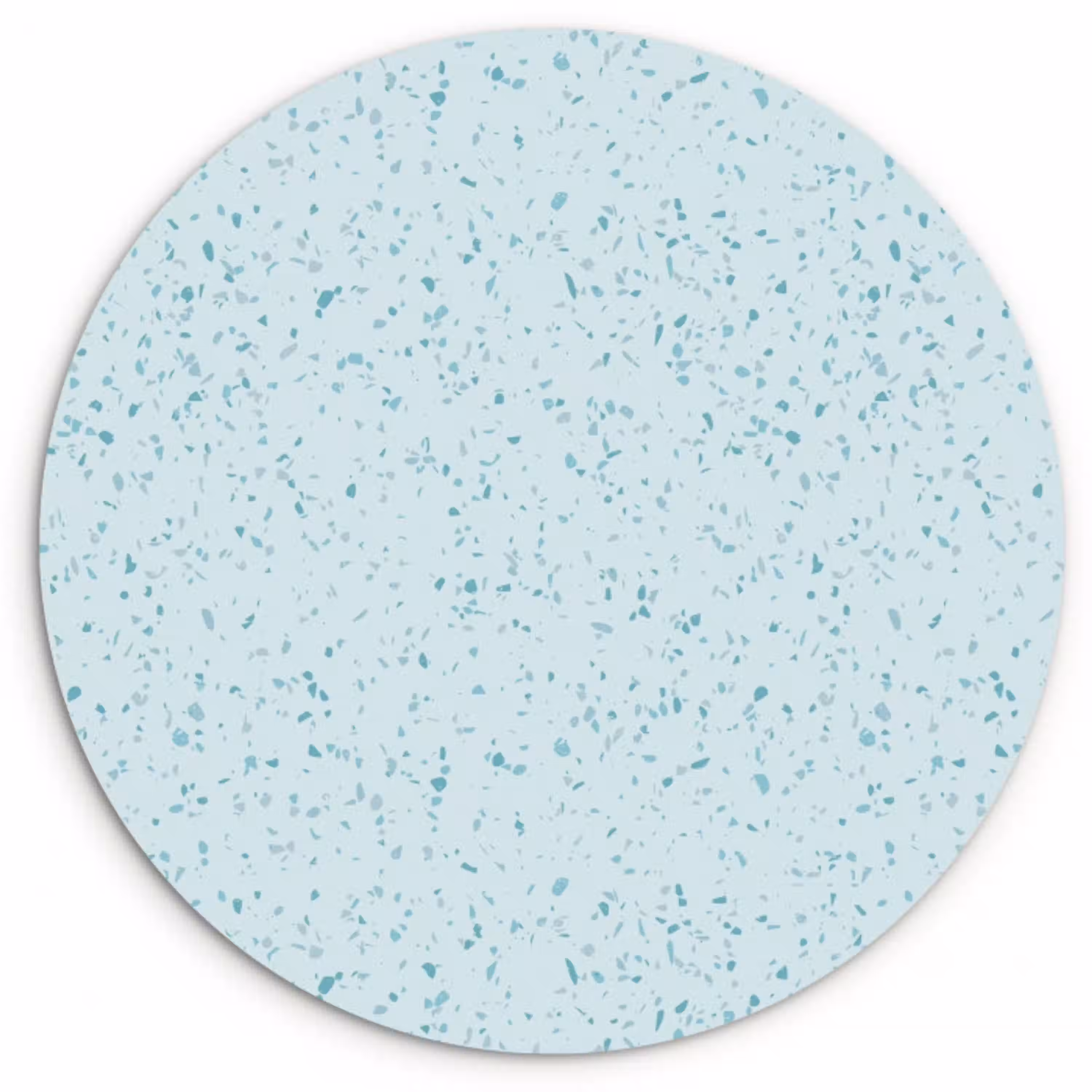 Terrazzo - Patroon - Kleurrijk - Baby Blauw Wandcirkel plexiglas klein 852 -3d