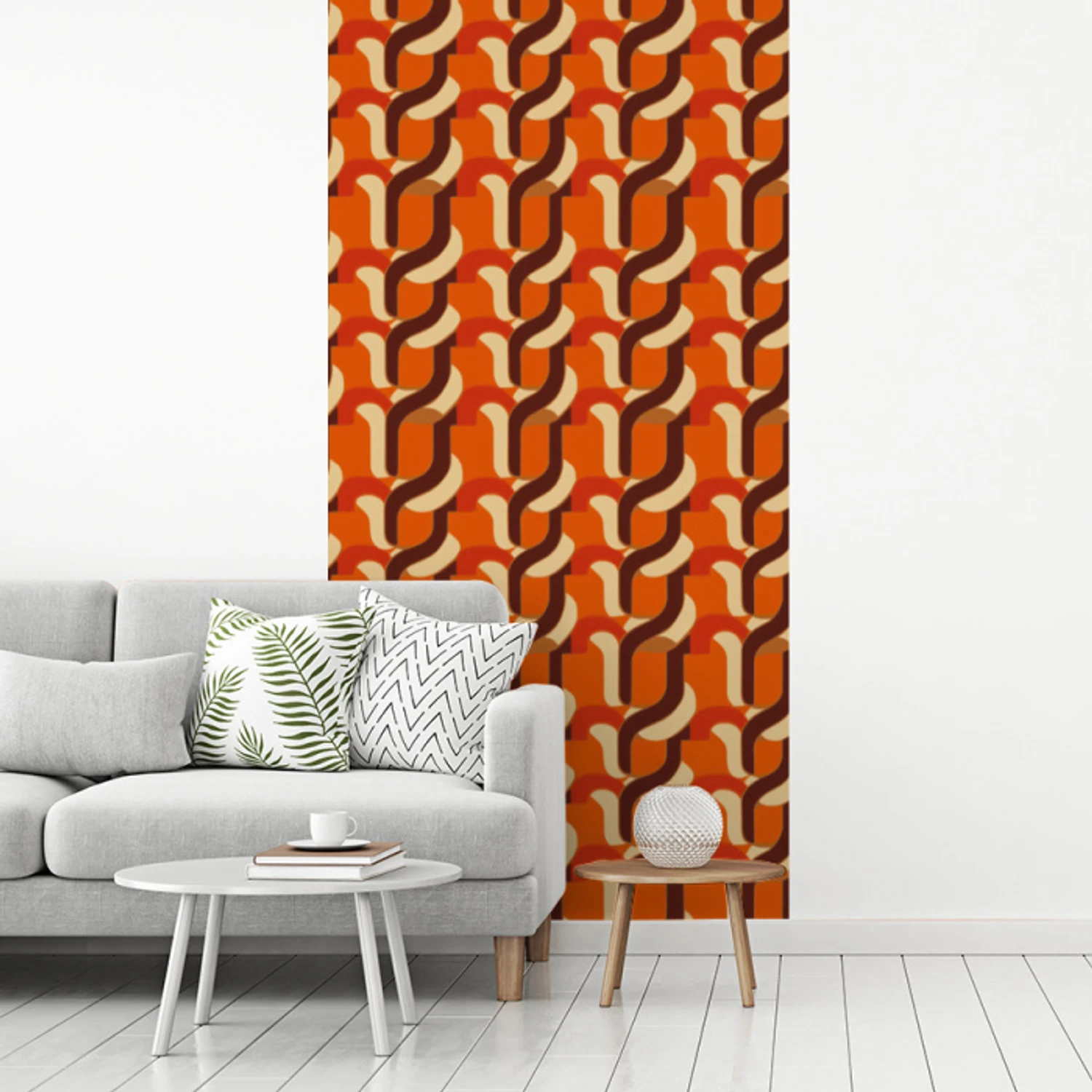 Retro - Modern - Kleurrijk fotobehang vinyl groot 64 -woonkamer