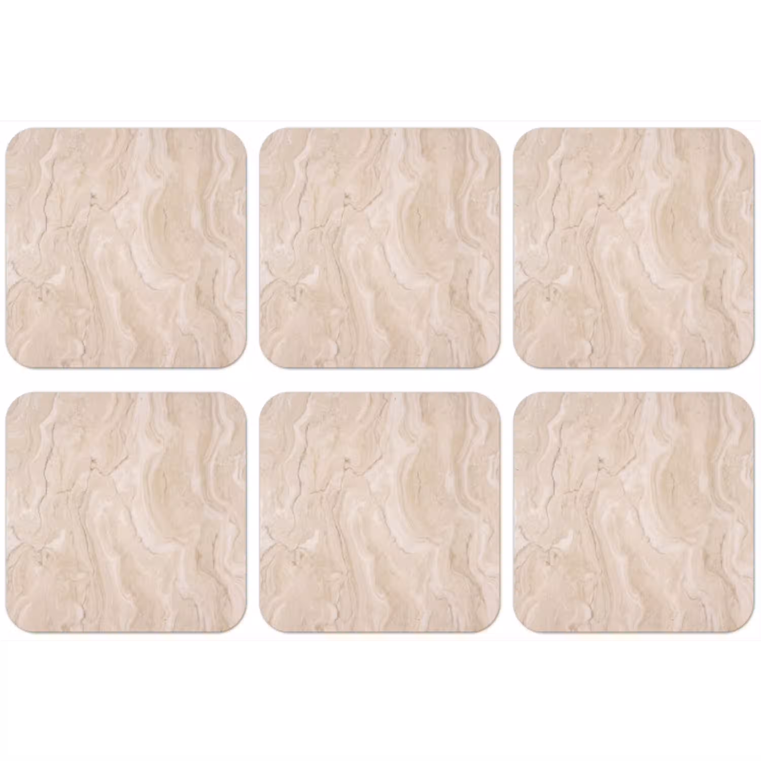 Marmer - Patroon - Beige - Steen - Abstract onderzetter kurk middel -zkaufland3dotto