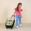 Piraat op een eiland met een schat Kinderkoffer - Zwart klein -sfeer1