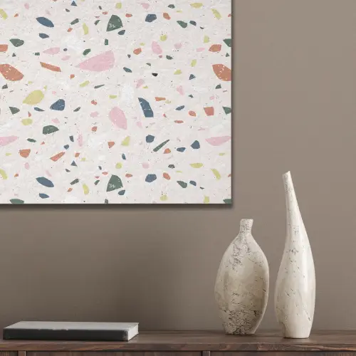 Terrazzo - Patroon - Kleurrijk PET vilt klein 837 -sfeer6_closeup