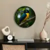 Vogel - Tak - Geel - Bladeren Fotolijst rond zonder passe partout klein -sfeer1