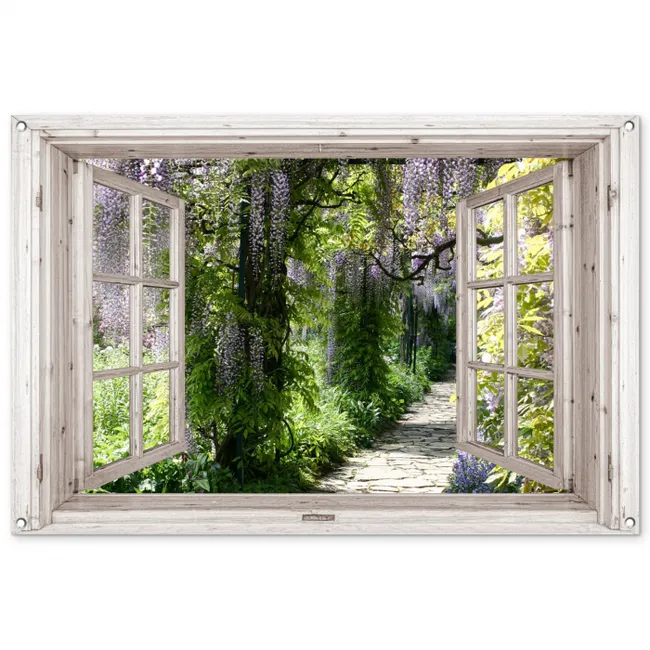 Tuinposter - Uitzicht op Wisteria-Tuin