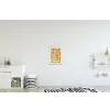 Illustratie - Bloemen - Quote - Kleurrijk textielposter latten blank klein -kinderkamer