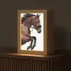 Paard - Springen - Modern Light Box met kabel (Tafellamp) klein -z3d_website