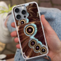 Vleugels - Vlinder - Blauw Hoesje iPhone 16 Pro Max met koord klein -sfeer3