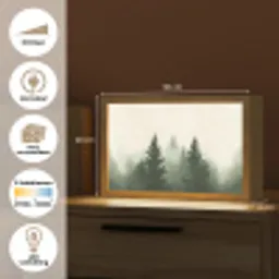 Sparren - Bomen - Groen - Beige Light Box met kabel (Tafellamp) klein -USP_websiteoverzichtNL