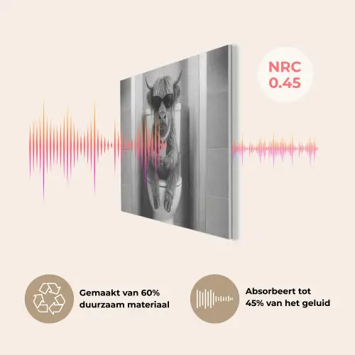 Stier - Telefoon - Toilet - Zwart - Wit PET vilt klein -USP_NL