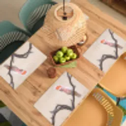 Papagaai - Tak - Roze Placemat vinyl groot -zzsfeer5_Kitchenyeah-website