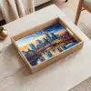 Zonsondergang Frankfurt - Stad - Skyline - Water Dienblad Rechthoek middel -sfeer1