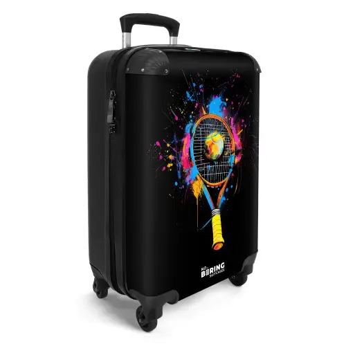 Kleurrijk tennis racket met bal NBS - Handbagage koffer - Kinderen Unisex middel -productfoto_3d