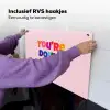 You're doing great - Roze - Kleurrijk Inductie beschemer met haakjes klein -ky-ophangen-nl