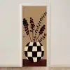 Minimalistisch - Vaas - Bloemen - Bruin deurposter klein -3d_beige