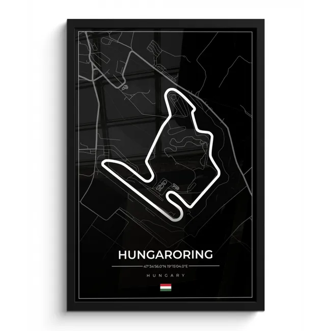Photo Frame - F1 - Hungary - Car - Race track - Hungaroring - Black