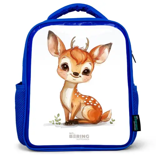 Baby hert Kinderrugzak - Blauw middel -3d