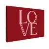 Love - Rood - Hatjes canvas 2cm klein -z3d