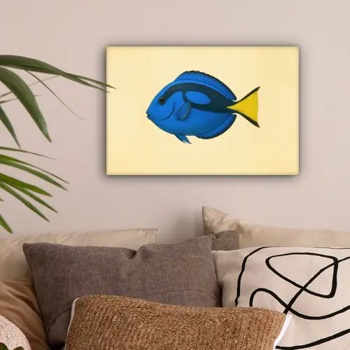 Blauw - Dory - Vis - Staartvin canvas 2cm klein -sfeer1