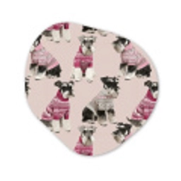 Honden - Truien - Rood Wandcirkel Organisch Forex 3mm klein 629 -3d