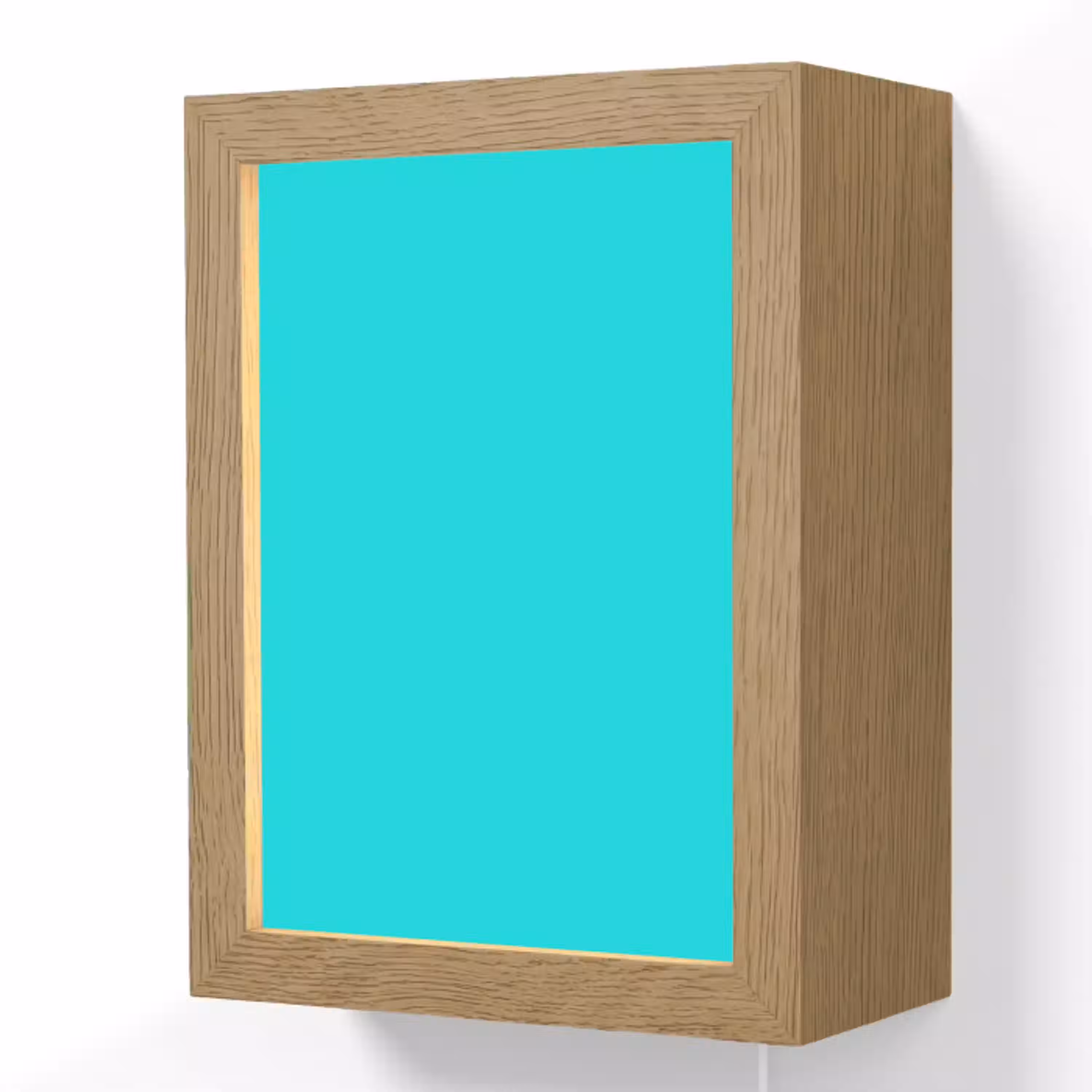 Vivid - Aquamarine - Turkoois Light Box met kabel (Wandlamp) klein 929 -3d