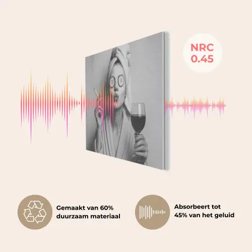 Vrouw - Masker - Wijn - Sigaret PET vilt klein -USP_NL