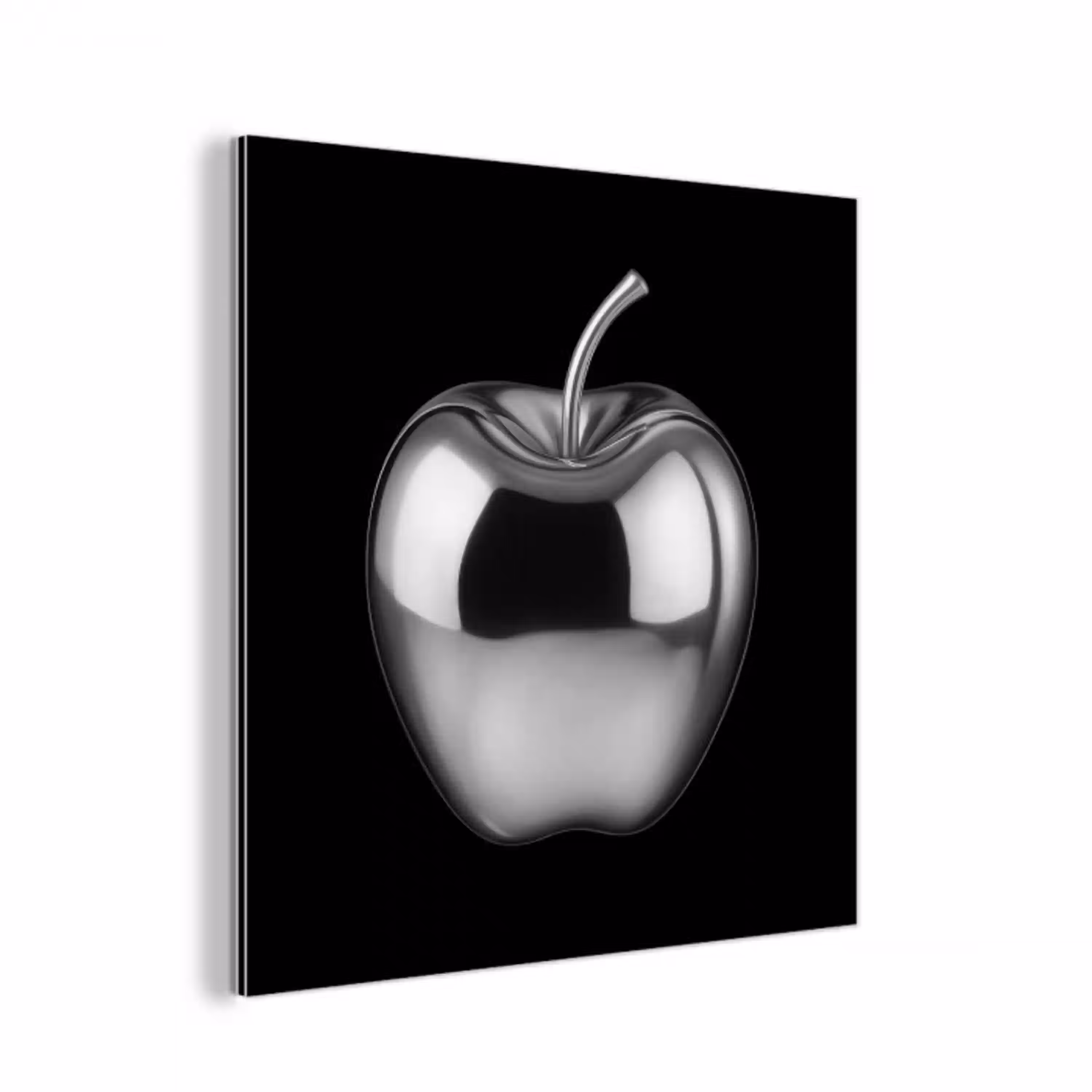 Appel - Metallic - Symmetrisch aluminium wit klein -3d