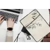 Japandi - Bamboe - Beige laptophoes neopreen klein -bureau
