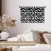 Driehoeken - Geometrisch - Zwart - Wit Wandkleed katoen klein 269 -sfeer1