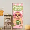 Matcha - Hond - Roze - Groen deurposter klein -sfeer4