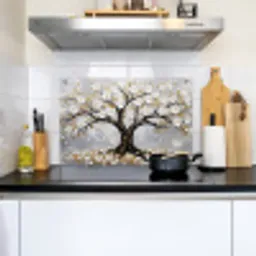 Boom - Bloemen - Natuur - Abstract - Wit Inductie beschemer met haakjes klein -sfeer2