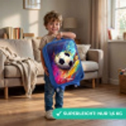 Neon - Voetbal - Kleurrijk Kinderkoffer - Blauw klein -sfeer2_DE