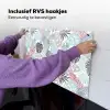 Bladeren - Jungle - Pastel - Tropisch Inductie beschemer met haakjes klein -ky-ophangen-nl