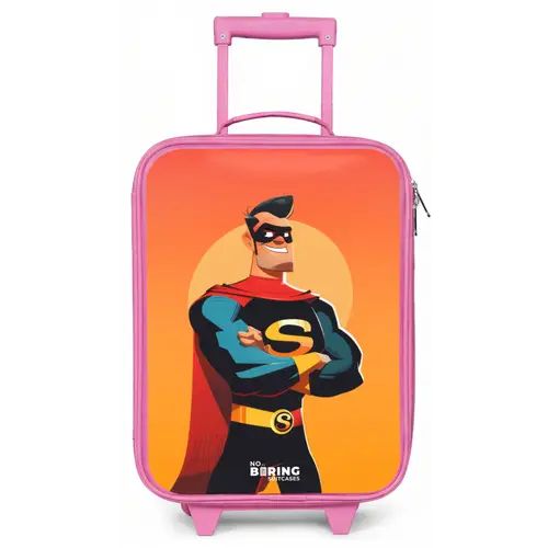 Sunny superhero Kinderkoffer - Roze klein -zz3dotto