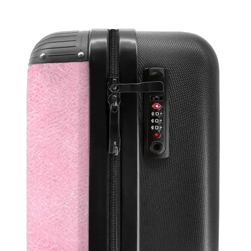 Lederen look licht roze NBS - Handbagage koffer - Kinderen Unisex middel -slot