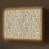 Abstract - Geometrisch - Groen Light Box met batterij (Wandlamp) middel 907 -z3d_website