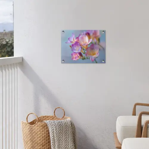Bloemen - Paars - Overloop - Meeldraden tuinposter los doek klein -sfeer8