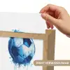Voetbal - Blauw - Inkt - Spatten Light Box met kabel (Kinderlampje) klein -USP_websiteprintNL