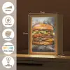 Burger - Eten - Kunst - Grijs - Graffiti Light Box met kabel (Tafellamp) klein -USP_websiteoverzichtNL